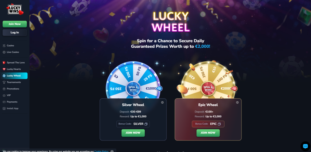 Bonus w kasynie Lucky Wins 