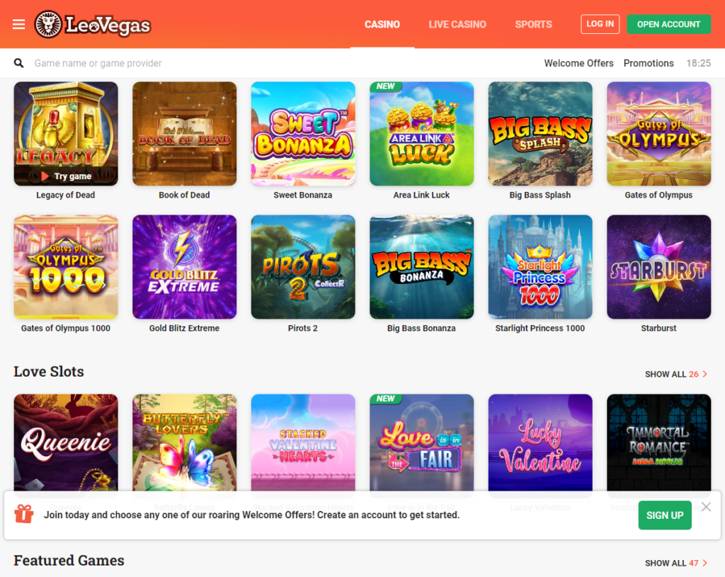 LeoVegas Casino bonus - graj z Leo Vegas Casino